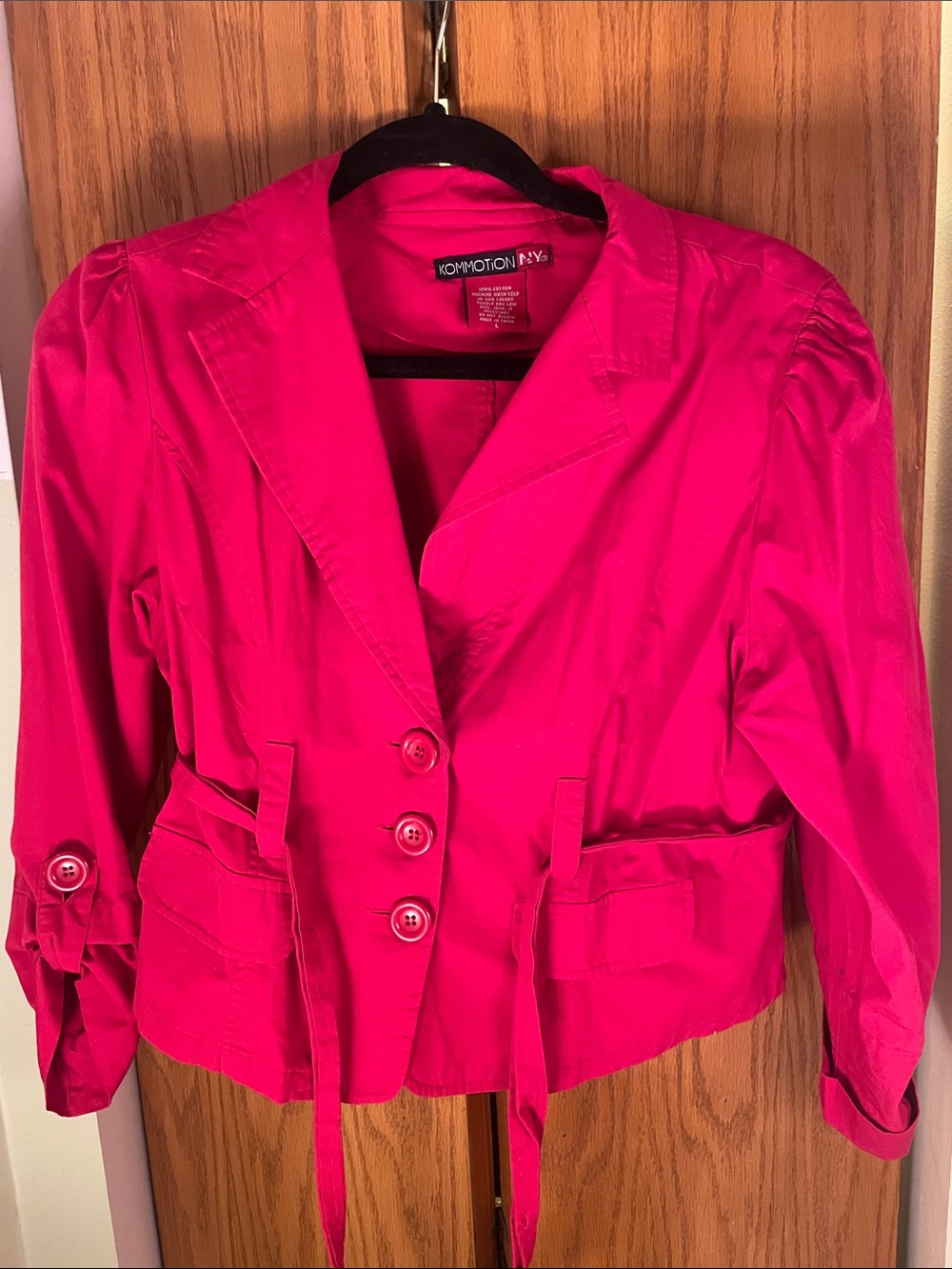 Red Women's Lightweight Blazer Jacket